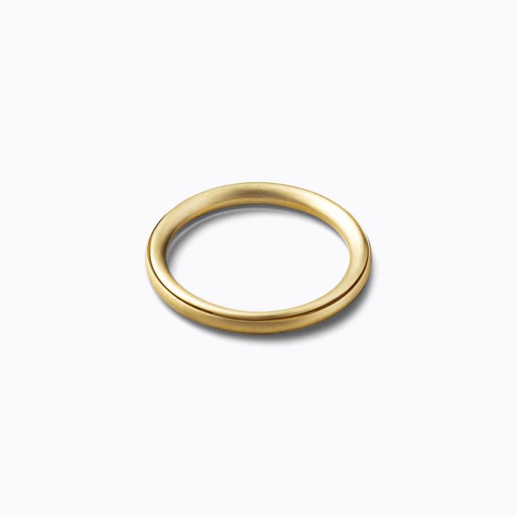 Angle Ring 45°, yellow gold, matte finish