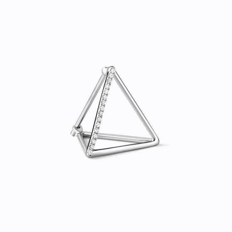 3D Diamond Triangle 15 (01), yellow gold