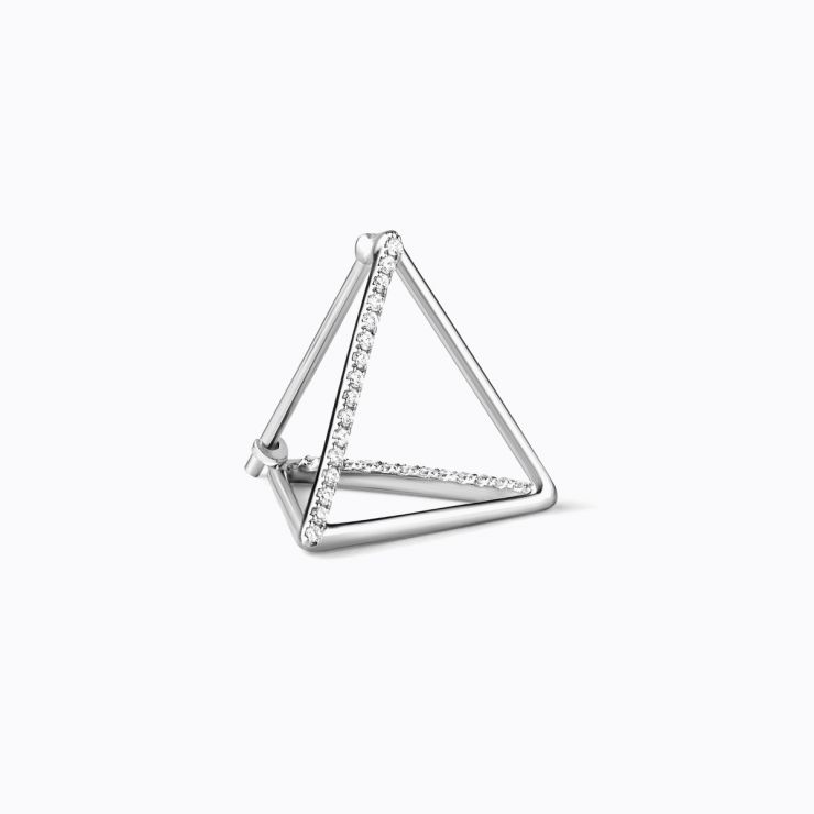 3D Diamond Triangle 15 (02), yellow gold