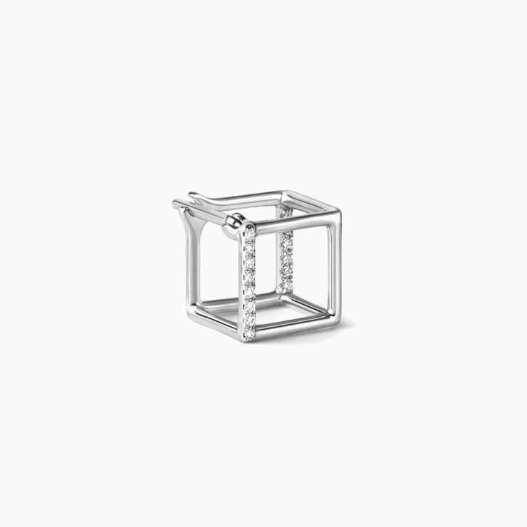 3D Diamond Square 7 (01), white gold