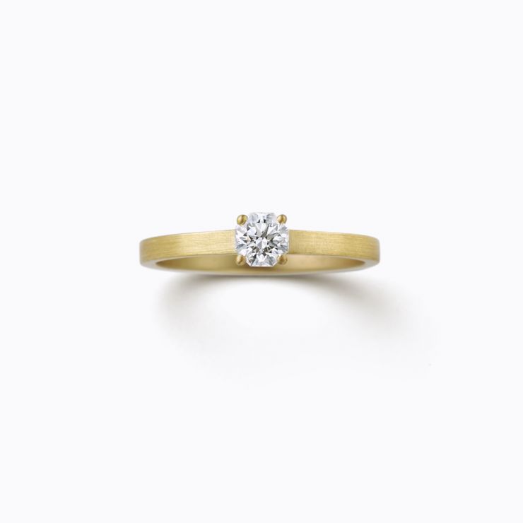Octagon Ring 02 (VS), yellow gold and diamond